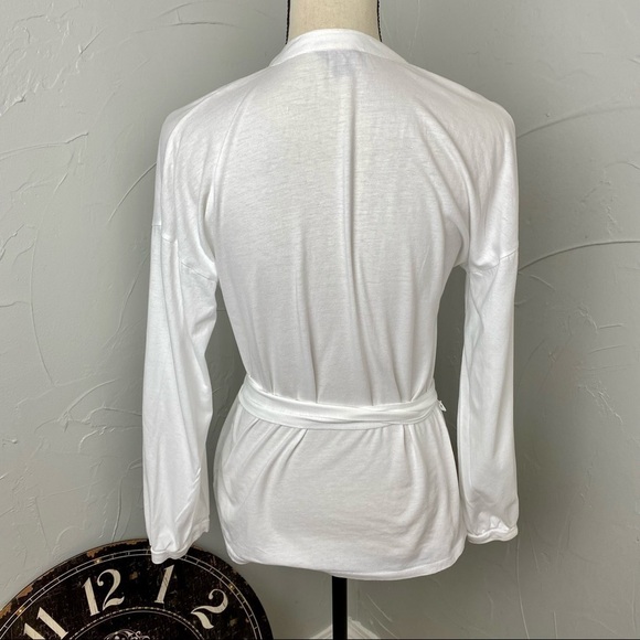 J.Crew White wrap long sleeve top size S - Picture 5 of 8